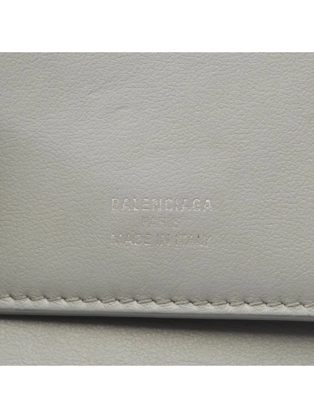 Balenciaga Trifold Wallet Envelope Gray Leather Compact